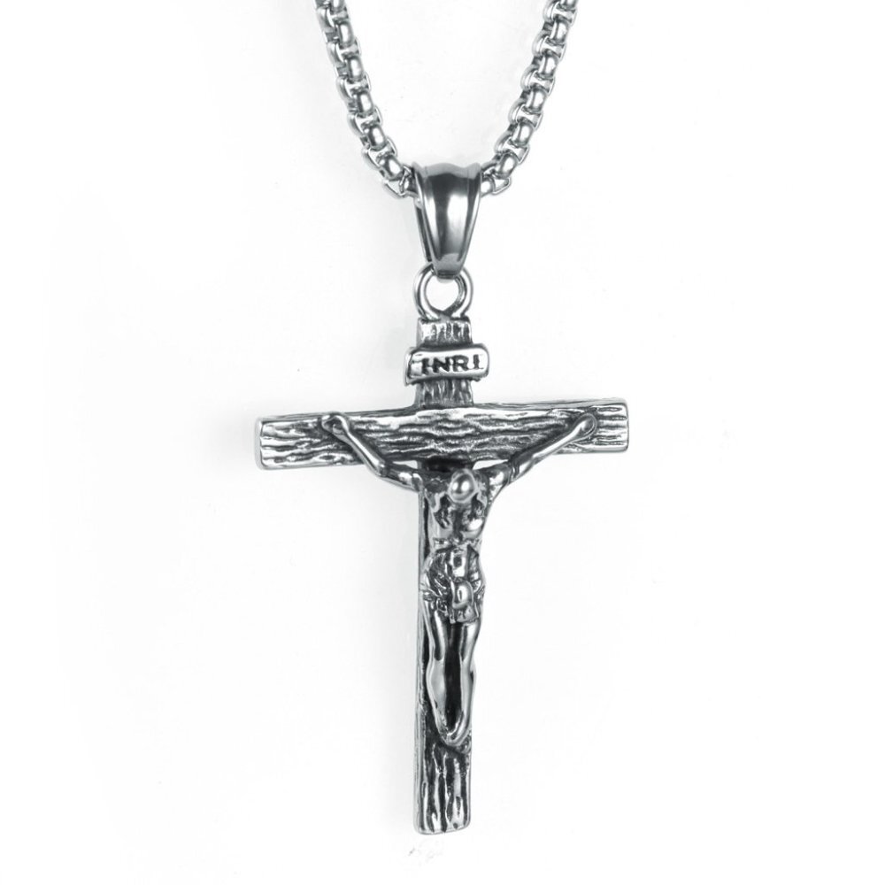 ❤️Classic Jesus Christian cross pendant necklace for women/men, N90201P201